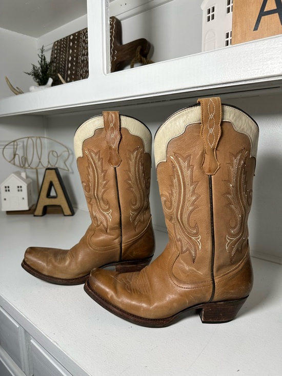 Idyllwind Shoes - Idyllwind Womens 9.5 Western Boots Tan Cream Leather Cowboy Boots Two Tone
